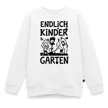 Endlich Kindergarten! - Kinder Premium Organic Sweatshirt - Weiß - Vorne - AI Model Kid Male (0cm)