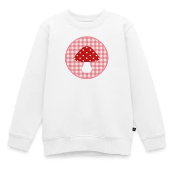 Glückspilz rosa weiß kariert vichy - Kinder Premium Organic Sweatshirt - Weiß - Vorne - AI Model Kid Male (0cm)