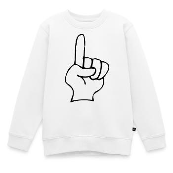 Index - Sweat Premium enfant bio - blanc - Devant - AI Model Kid Male (0cm)