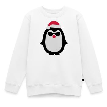 Pinguin - Kinder Premium Organic Sweatshirt - Weiß - Vorne - AI Model Kid Male (0cm)