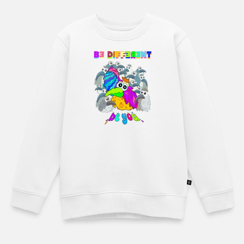 be different - Kinder Premium Organic Sweatshirt - Weiß