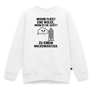 Blague pour enfants sur le nuage griffé - Sweat Premium enfant bio - blanc - Devant - AI Model Kid Male (0cm)