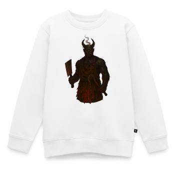 Devil Butcher Demon - Kinder Premium Organic Sweatshirt - Weiß - Vorne - AI Model Kid Male (0cm)