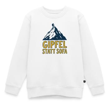 Gipfel statt Sofa - Kinder Premium Organic Sweatshirt - Weiß - Vorne - AI Model Kid Male (0cm)