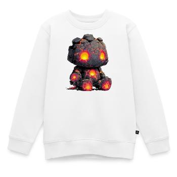 Enfant Héros de Pierre Golem de Lave - Sweat Premium enfant bio - blanc - Devant - AI Model Kid Male (0cm)