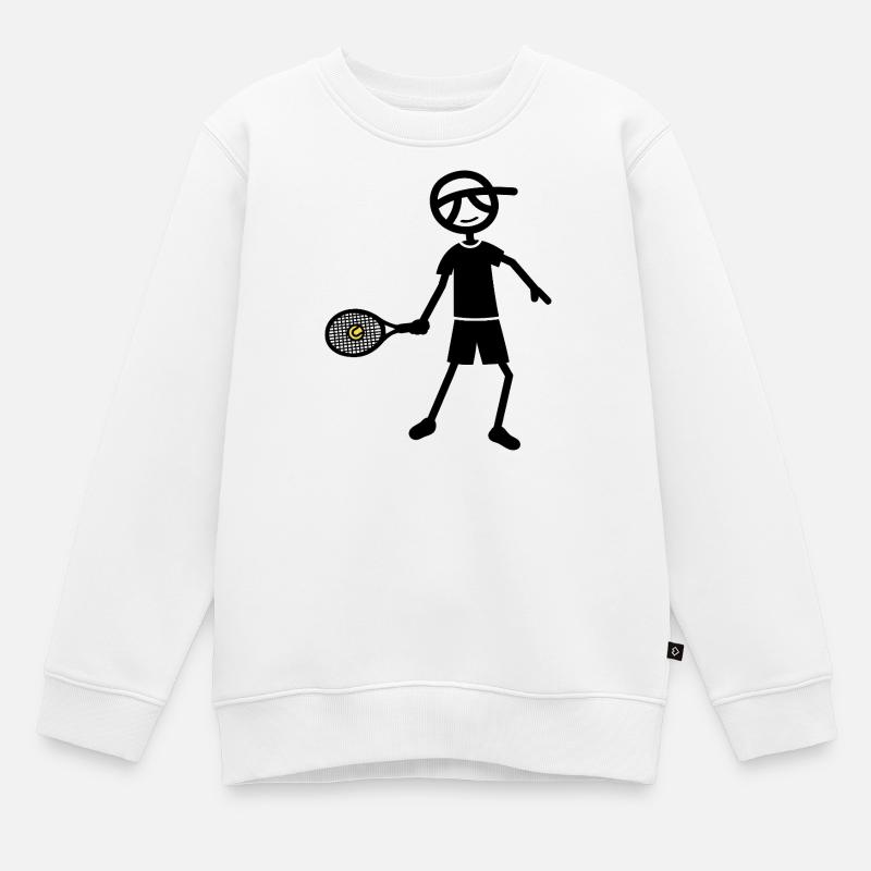 Tennis-Vorhand - Kinder Premium Organic Sweatshirt - Weiß