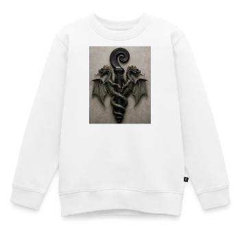 Cerfs-volants autour du manche - Sweat Premium enfant bio - blanc - Devant - AI Model Kid Male (0cm)
