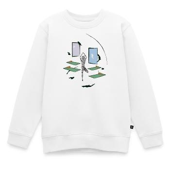 Yoga-Baum | Abstraktes Studio im Minimalismus - Kinder Premium Organic Sweatshirt - Weiß - Vorne - AI Model Kid Male (0cm)