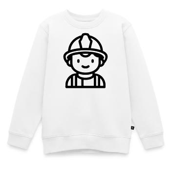 Feuerwehrmann - Kinder Premium Organic Sweatshirt - Weiß - Vorne - AI Model Kid Male (0cm)