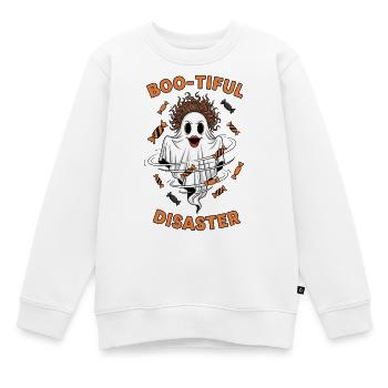 Boo Tiful Halloween - Kinder Premium Organic Sweatshirt - Weiß - Vorne - AI Model Kid Male (0cm)