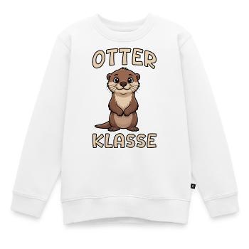Otter Klasse süßes Otter Einschulung Schüler Tier - Kinder Premium Organic Sweatshirt - Weiß - Vorne - AI Model Kid Male (0cm)