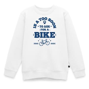 Future Bike Rider – Lustiges Babyshirt - Kinder Premium Organic Sweatshirt - Weiß - Vorne - AI Model Kid Male (0cm)