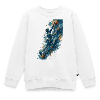 Evolution Bouldern – Cooles Kletterer Outfit - Kinder Premium Organic Sweatshirt - Weiß - Vorne - AI Model Kid Male (0cm)