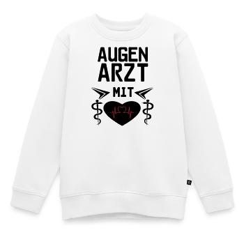Augenarzt mit Herz Geschenk - Kinder Premium Organic Sweatshirt - Weiß - Vorne - AI Model Kid Male (0cm)