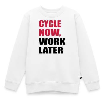 Radsport - Kinder Premium Organic Sweatshirt - Weiß - Vorne - AI Model Kid Male (0cm)