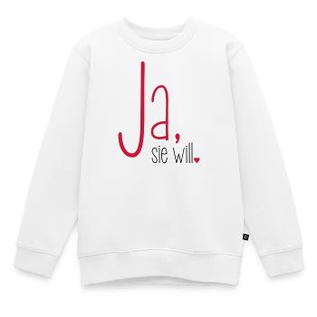 Ja sie will Junggesellin Junggesellenabschied - Kinder Premium Organic Sweatshirt - Weiß - Vorne - AI Model Kid Male (0cm)