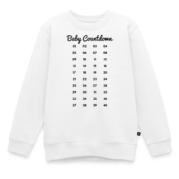 Semaines de grossesse - Sweat Premium enfant bio - blanc - Devant - AI Model Kid Male (0cm)