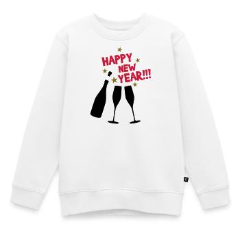Happy New Year - Glückliches neues Jahr - Kinder Premium Organic Sweatshirt - Weiß - Vorne - AI Model Kid Male (0cm)