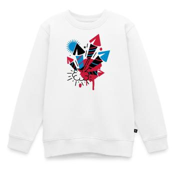Un feu d'artifice - Sweat Premium enfant bio - blanc - Devant - AI Model Kid Male (0cm)