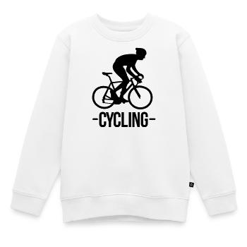 Radfahren - Kinder Premium Organic Sweatshirt - Weiß - Vorne - AI Model Kid Male (0cm)
