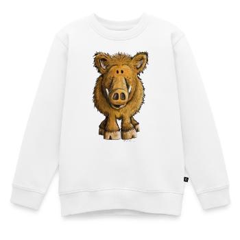 Drôle Porc - Sweat Premium enfant bio - blanc - Devant - AI Model Kid Male (0cm)