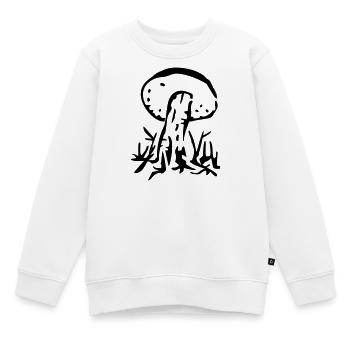 pilz natur speise - Kinder Premium Organic Sweatshirt - Weiß - Vorne - AI Model Kid Male (0cm)