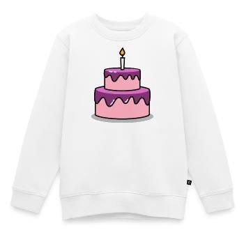 Anniversaire gâteau d'anniversaire - Sweat Premium enfant bio - blanc - Devant - AI Model Kid Male (0cm)
