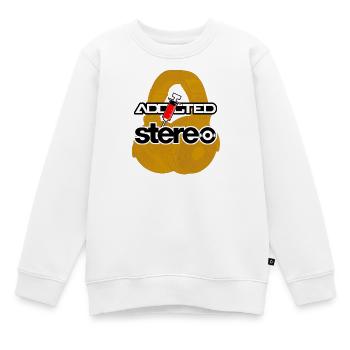 Addicted Stereo V2 - Kinder Premium Organic Sweatshirt - Weiß - Vorne - AI Model Kid Male (0cm)