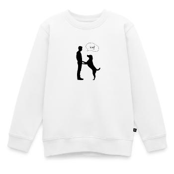 Hundefreund - Kinder Premium Organic Sweatshirt - Weiß - Vorne - AI Model Kid Male (0cm)
