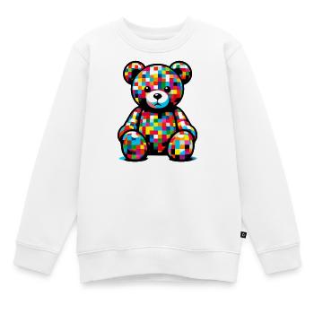 Nounours - Sweat Premium enfant bio - blanc - Devant - AI Model Kid Male (0cm)