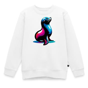 Siegel - Kinder Premium Organic Sweatshirt - Weiß - Vorne - AI Model Kid Male (0cm)