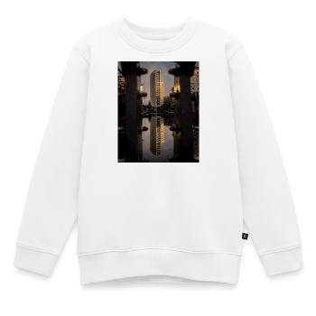 Gefangen zwischen den Schrauben - Kinder Premium Organic Sweatshirt - Weiß - Vorne - AI Model Kid Male (0cm)