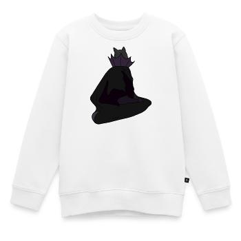 Reine de l’ombre en manteau de velours - Sweat Premium enfant bio - blanc - Devant - AI Model Kid Male (0cm)