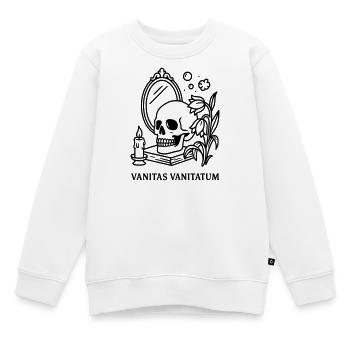 memento mori vanitas vanitatum - Kinder Premium Organic Sweatshirt - Weiß - Vorne - AI Model Kid Male (0cm)