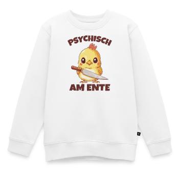 Ich Bin Am Ende Psychisch am Ente - Kinder Premium Organic Sweatshirt - Weiß - Vorne - AI Model Kid Male (0cm)