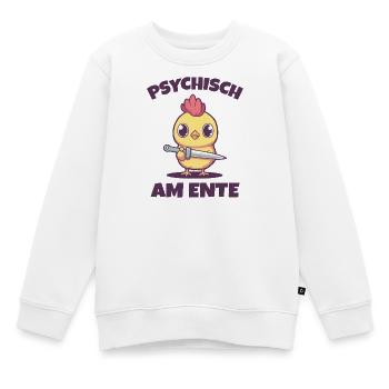 Ich Bin Am Ende Psychisch am Ente - Kinder Premium Organic Sweatshirt - Weiß - Vorne - AI Model Kid Male (0cm)