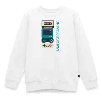 Analog Dreaming Konsolenstapel - Kinder Premium Organic Sweatshirt - Weiß - Vorne - AI Model Kid Male (0cm)