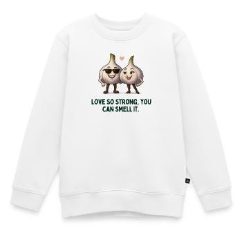 Knoblauch Liebespaar Duftliebe - Kinder Premium Organic Sweatshirt - Weiß - Vorne - AI Model Kid Male (0cm)