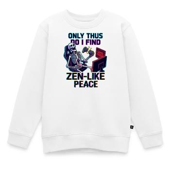 Gamer Rage Zen Frieden - Kinder Premium Organic Sweatshirt - Weiß - Vorne - AI Model Kid Male (0cm)