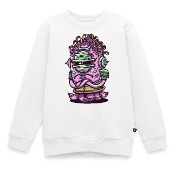 Weltraumrosa außerirdische Kreatur - Kinder Premium Organic Sweatshirt - Weiß - Vorne - AI Model Kid Male (0cm)
