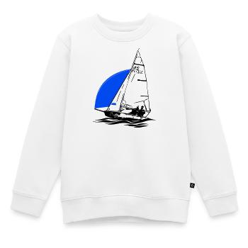 RS Feva XL Segelboot Jugend Segeln Jolle Regatta - Kinder Premium Organic Sweatshirt - Weiß - Vorne - AI Model Kid Male (0cm)