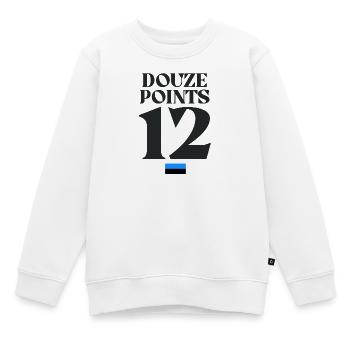 Douze points Eurovision Estonie - Sweat Premium enfant bio - blanc - Devant - AI Model Kid Male (0cm)