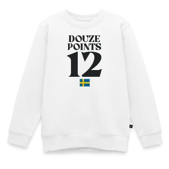 Douze points Suède Eurovision - Sweat Premium enfant bio - blanc - Devant - AI Model Kid Male (0cm)