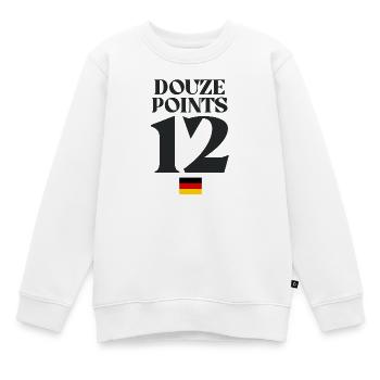 Douze points 12 Allemagne Eurovision - Sweat Premium enfant bio - blanc - Devant - AI Model Kid Male (0cm)