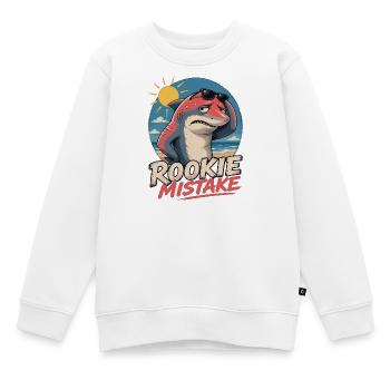 Rookie Mistake - Strand Hai - Kinder Premium Organic Sweatshirt - Weiß - Vorne - AI Model Kid Male (0cm)