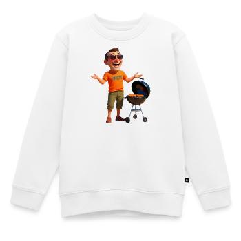 Griller des saucisses - Sweat Premium enfant bio - blanc - Devant - AI Model Kid Male (0cm)
