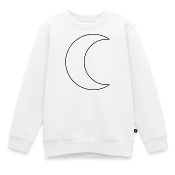 Halbmond-Umriss - Kinder Premium Organic Sweatshirt - Weiß - Vorne - AI Model Kid Male (0cm)