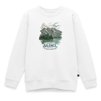 Grand Teton Mountains – Wo sich Stille legt - Kinder Premium Organic Sweatshirt - Weiß - Vorne - AI Model Kid Male (0cm)