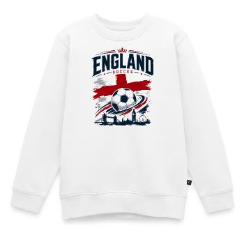 England Fußball Fanshirt | England Soccer - Kinder Premium Organic Sweatshirt - Weiß - Vorne - AI Model Kid Male (0cm)