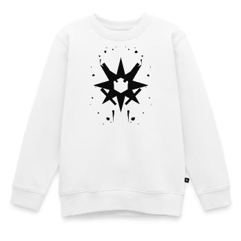 Crown Star Geometry Dark Logo - Kids Premium Organic Sweatshirt - white - Front - AI Model Kid Male (0cm)